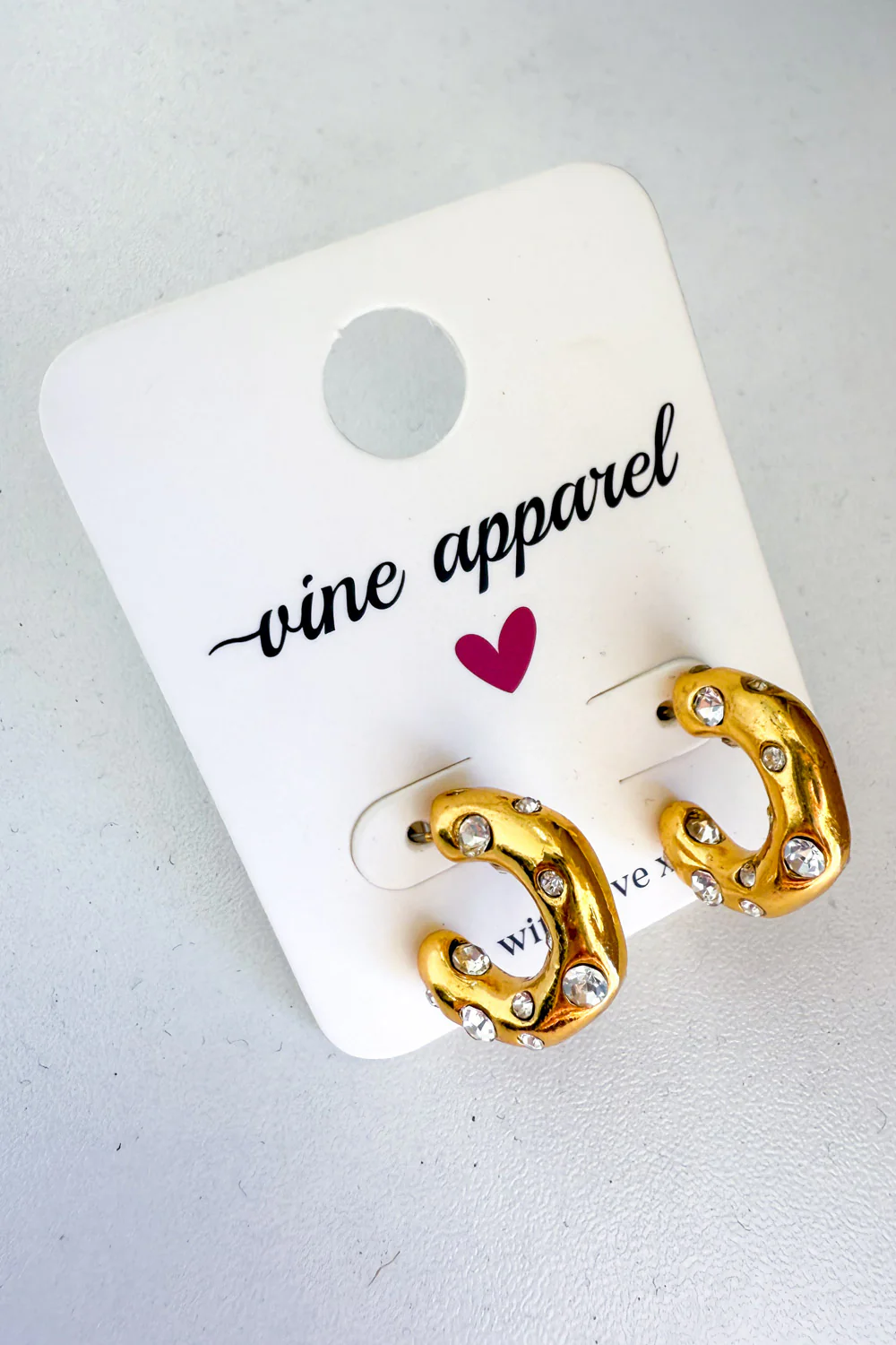 Raina Embellished Earrings - Crystal - Image 3
