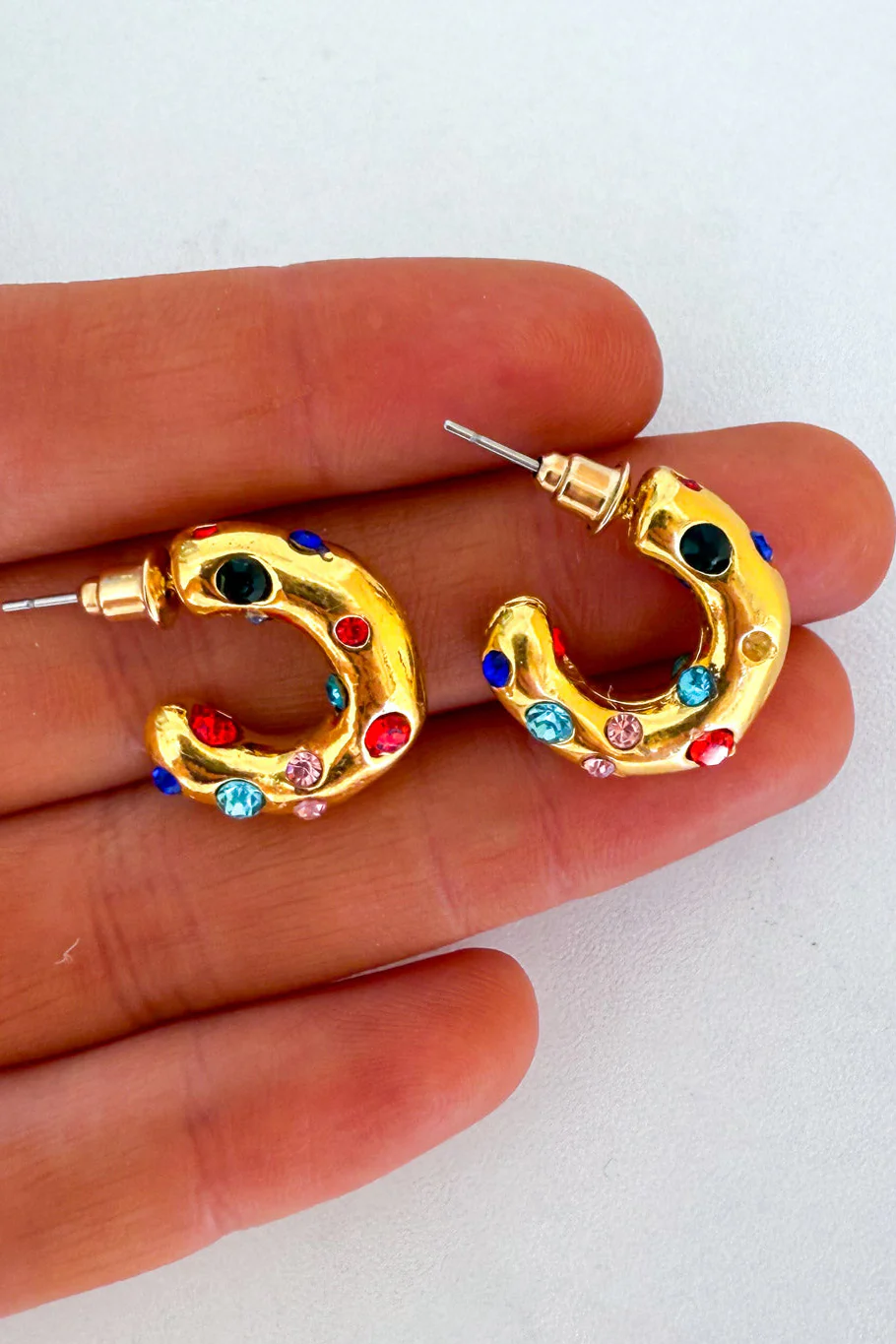 Raina Embellished Earrings - Multi - Image 2