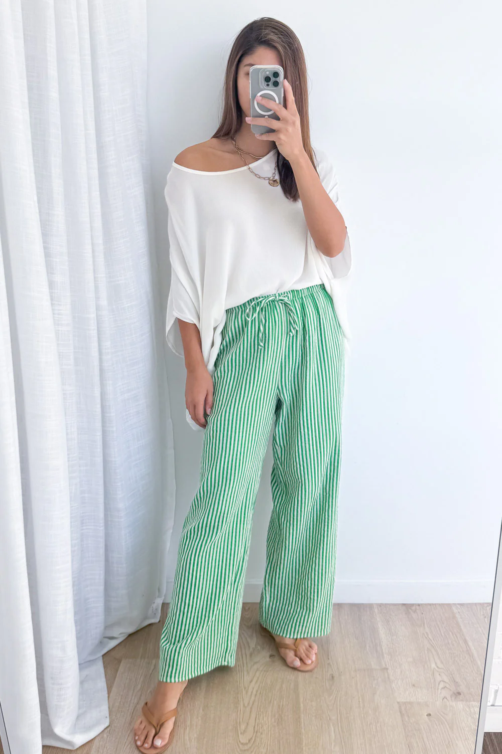 Rani Pants - Green Stripe - Image 6