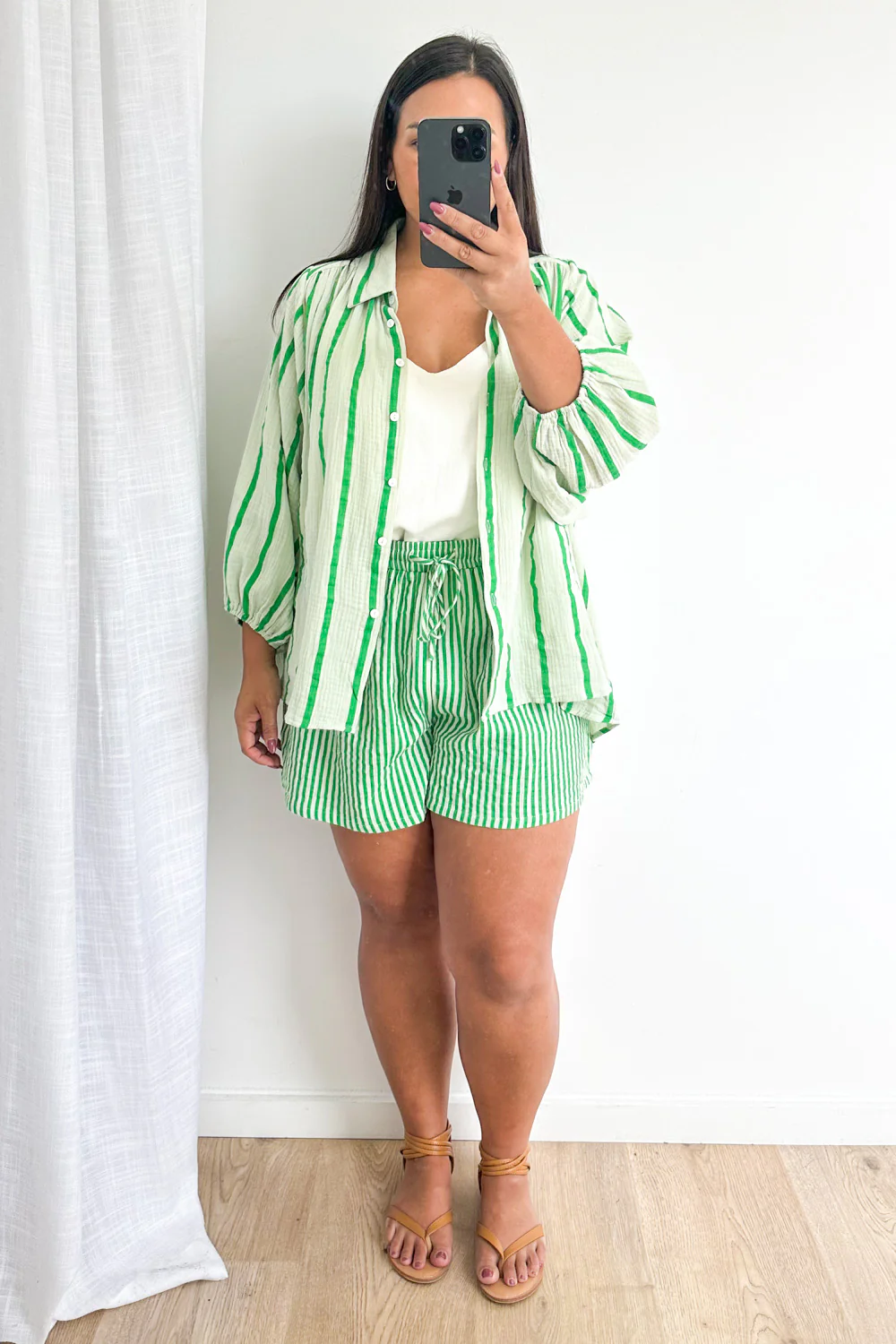 Rani Shirt - Green Stripe - Image 10