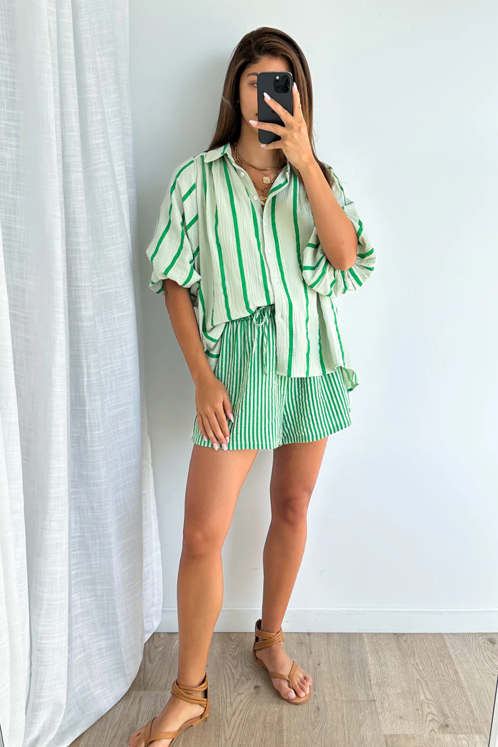 Rani Shirt - Green Stripe - Image 4