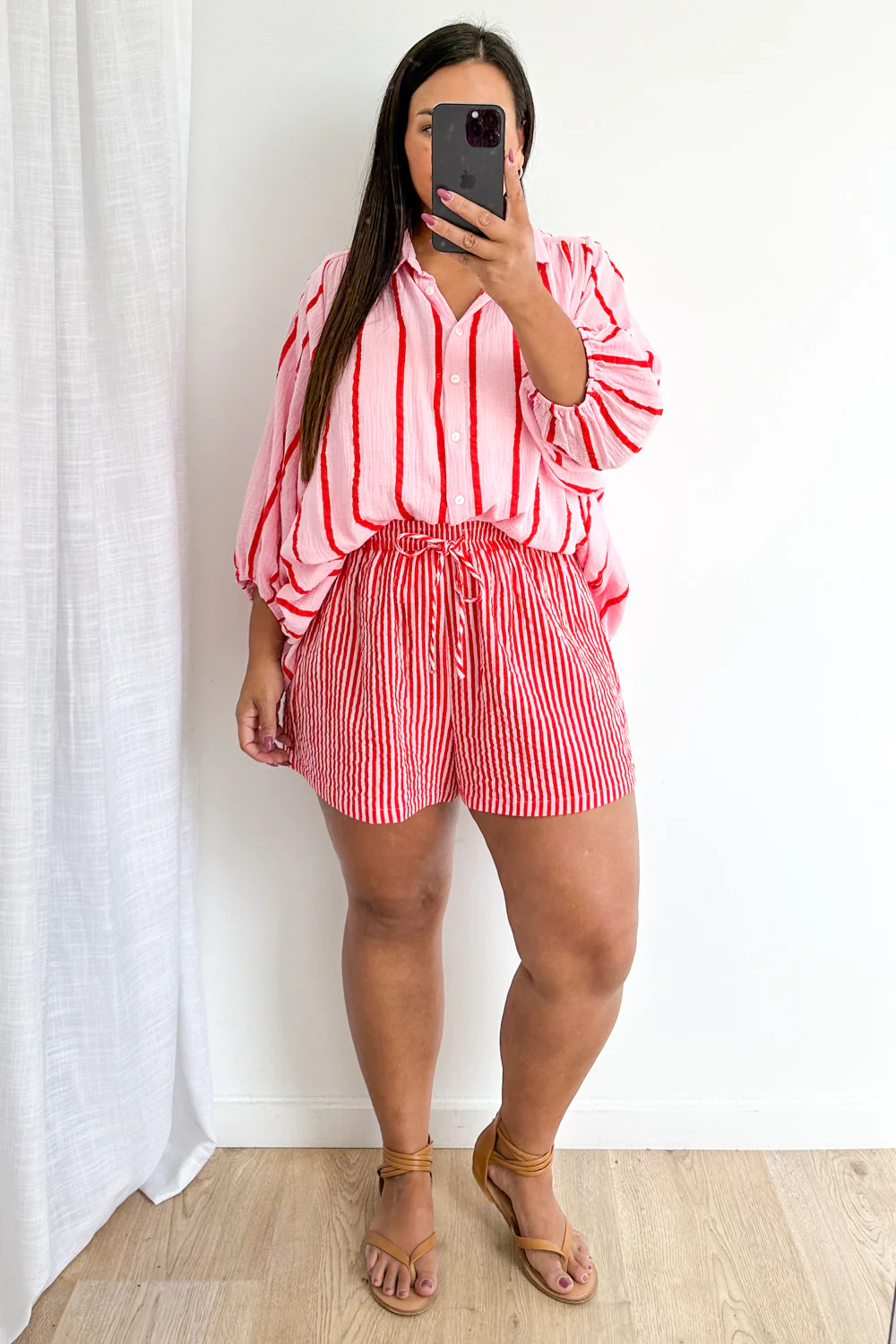 Rani Shirt - Pink Red Stripe - Image 12