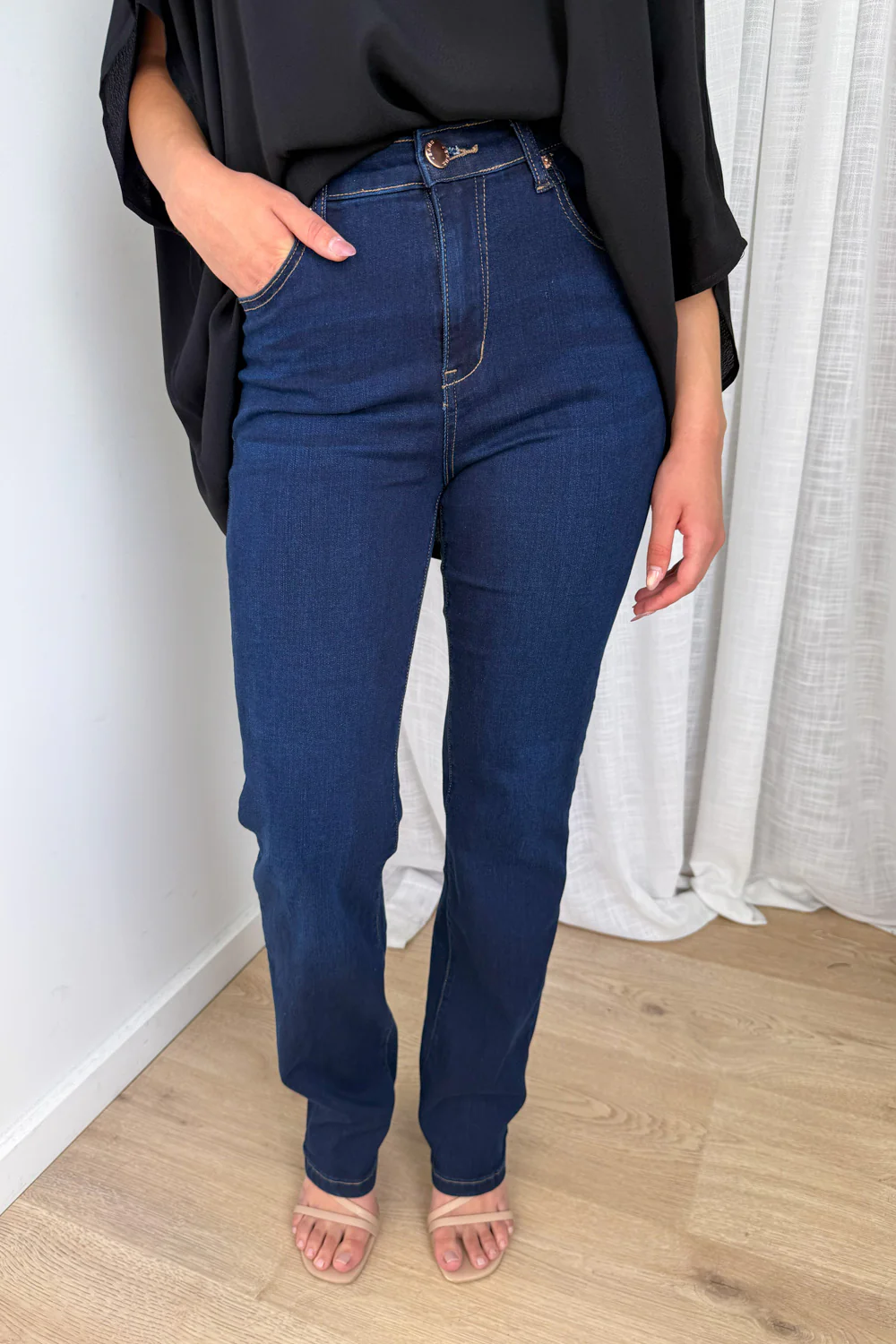 Reo Straight Leg Jeans - Indigo - Image 9