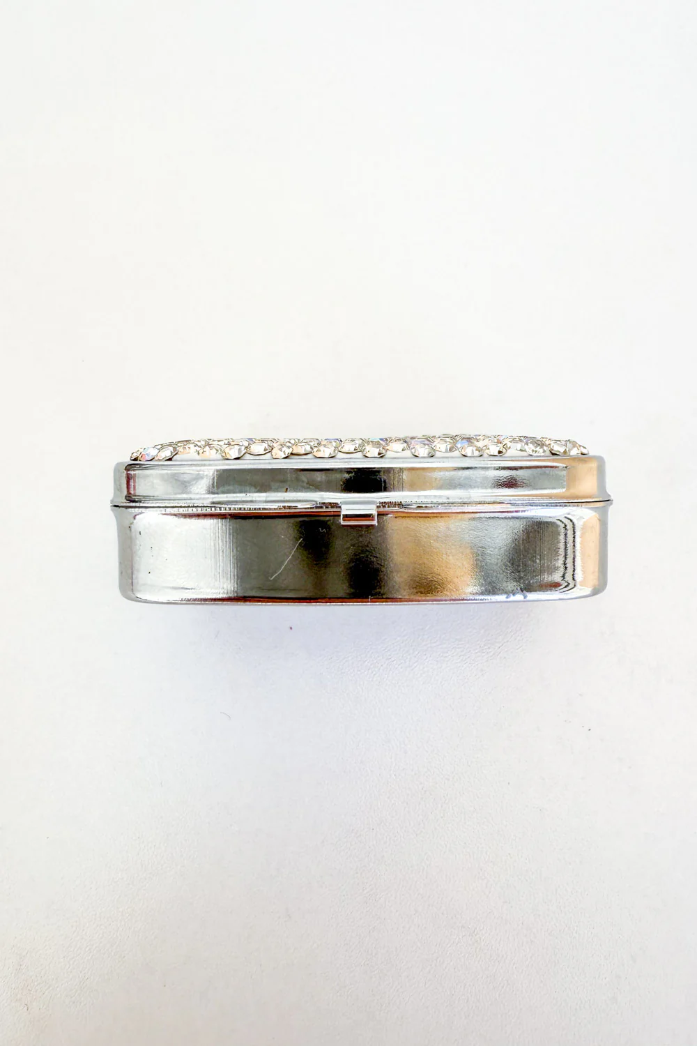 Rhinestone Pill Box - Silver - Image 3
