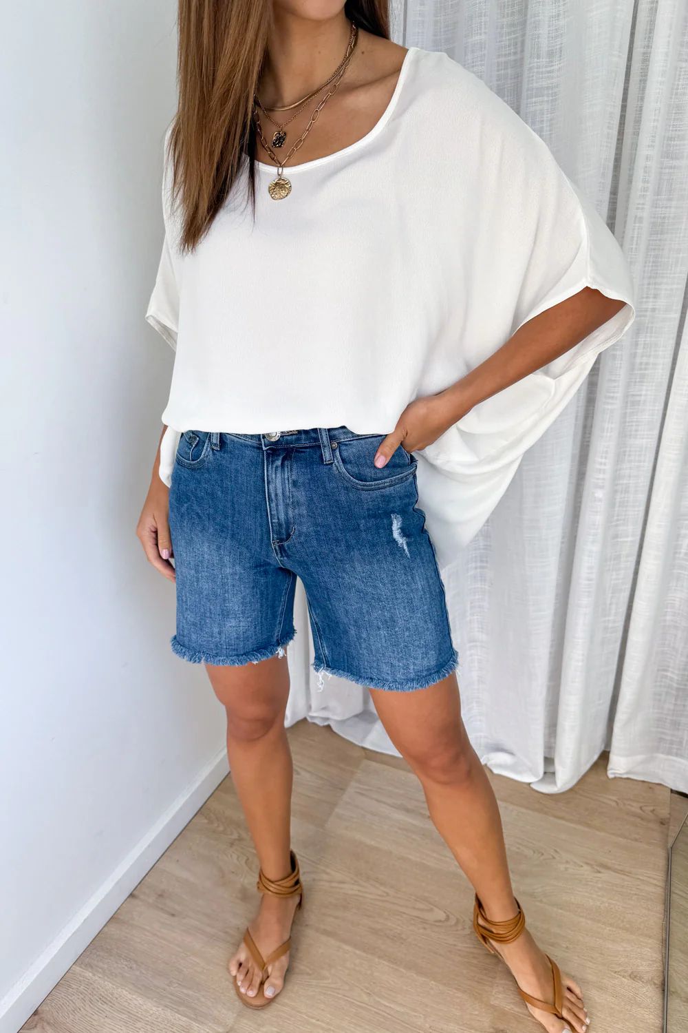 Riley Shorts - Dark Denim - Image 2