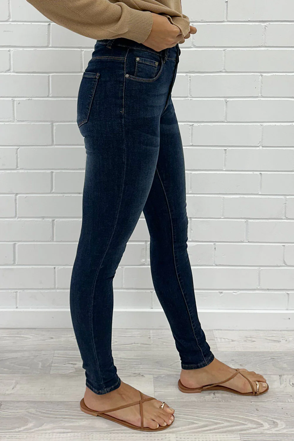 Romy Skinny Jeans - Dark Denim - Image 3