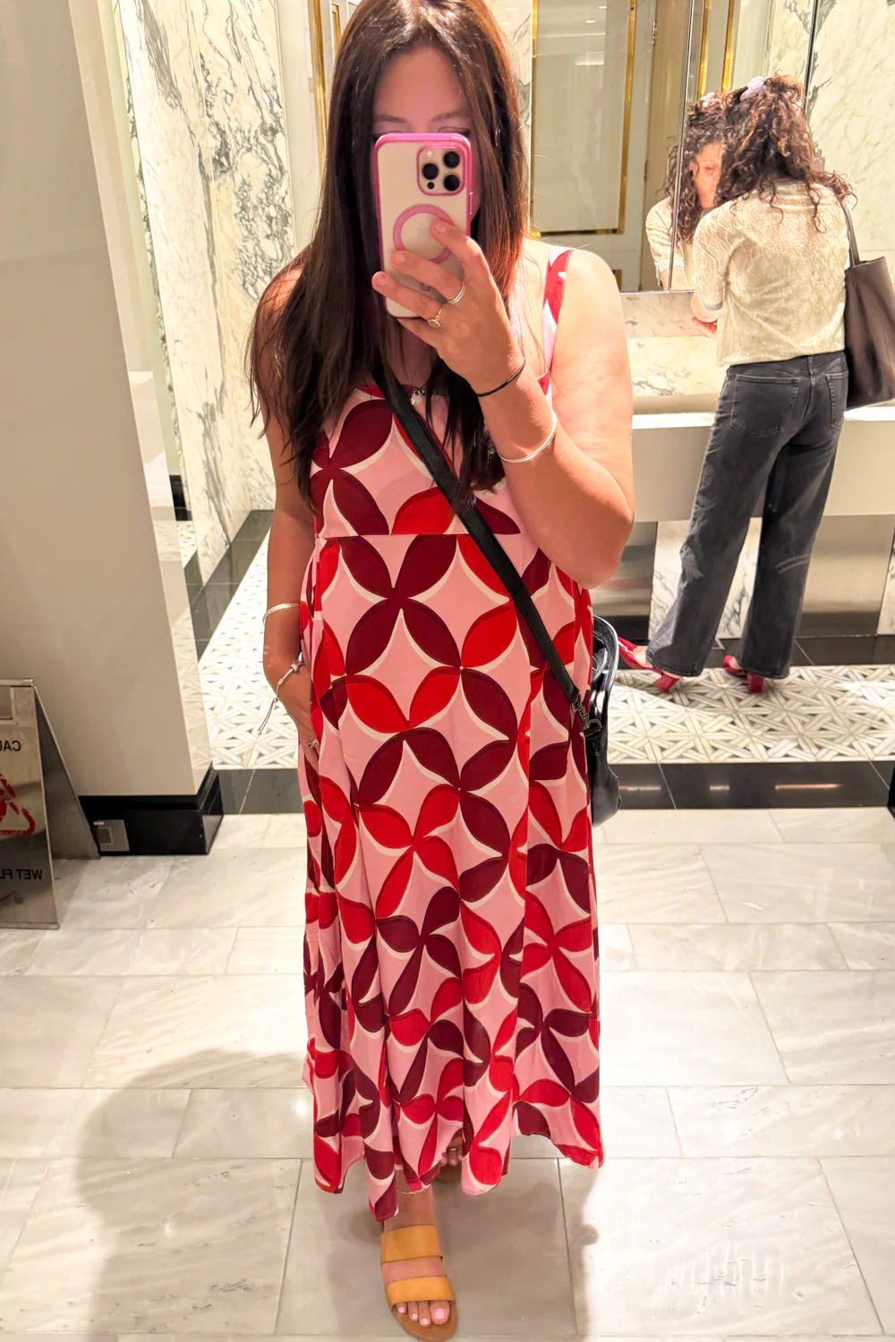 Rosanna Dress - Pink Red Print - Image 3