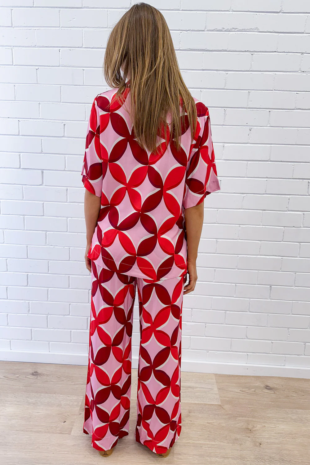 Rosanna Shirt - Pink Red Print - Image 21