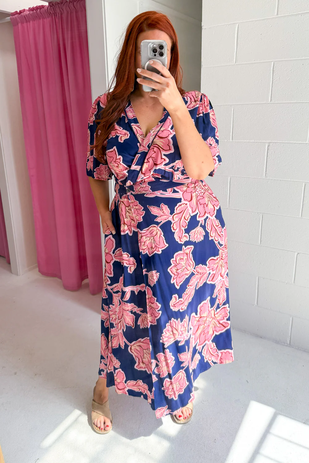 Rosewood Floral Dress - Navy Pink Floral - Image 11