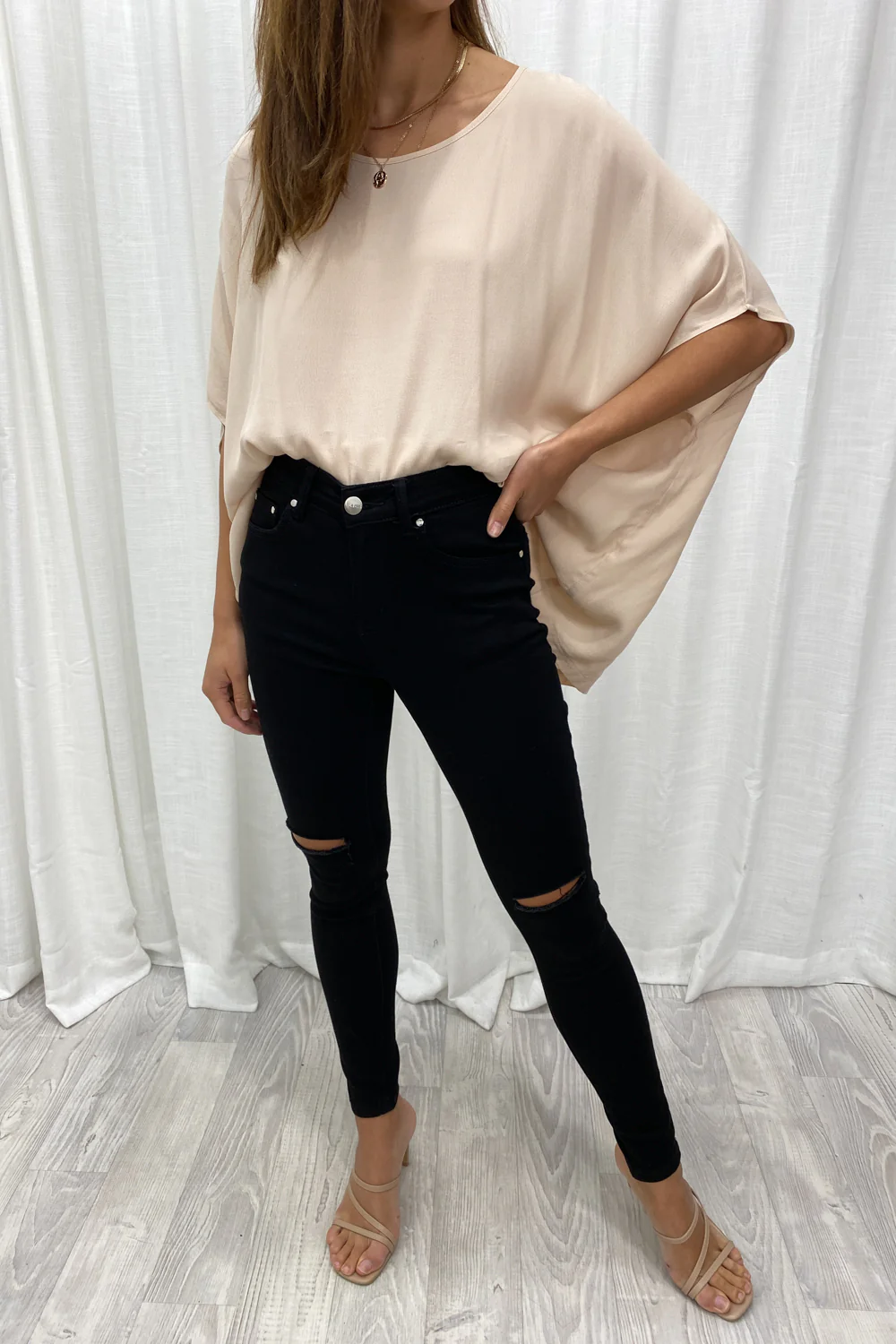 Ryder Skinny Ripped Jeans - Black Denim - Image 2
