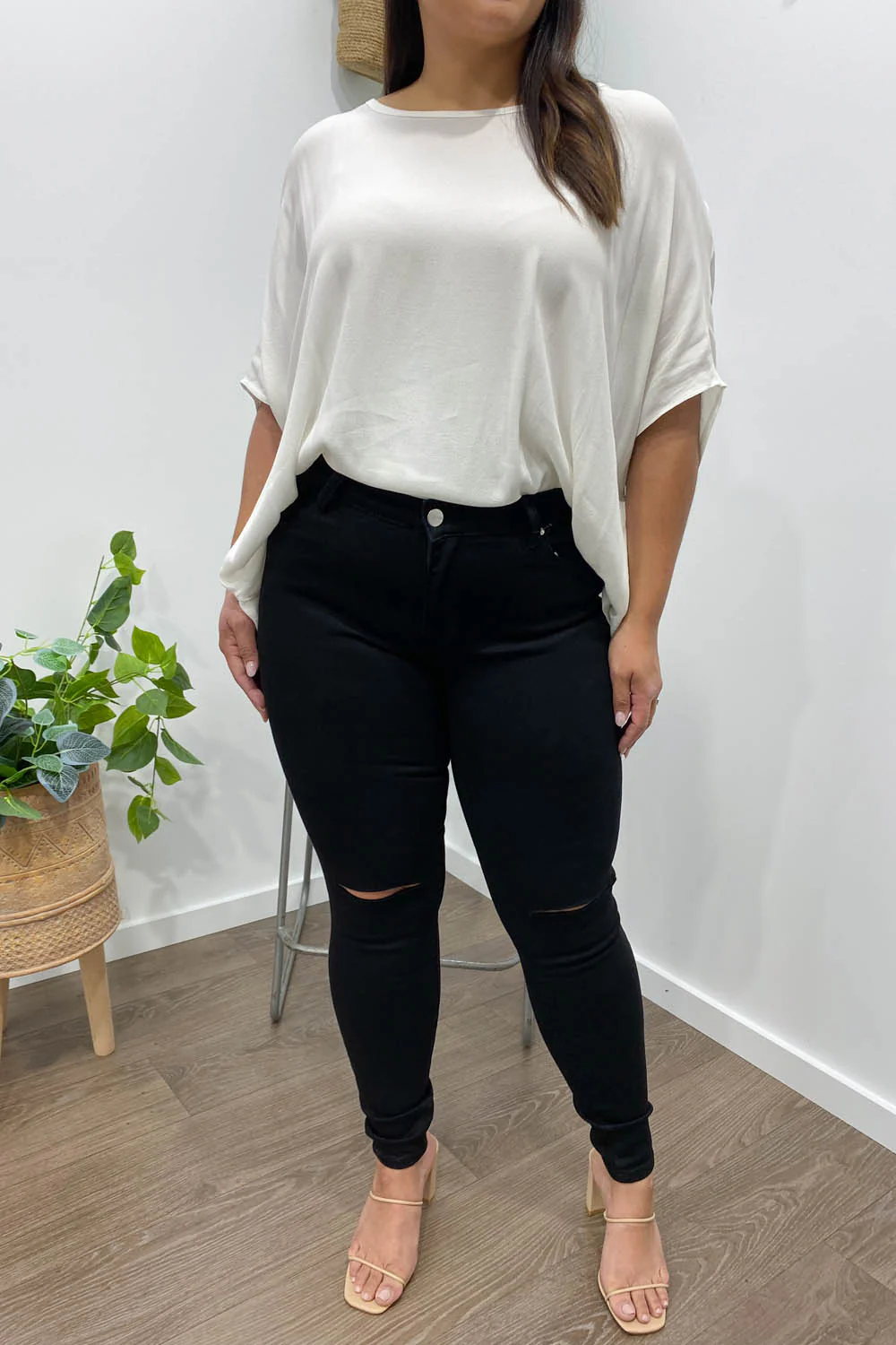 Ryder Skinny Ripped Jeans - Black Denim - Image 6