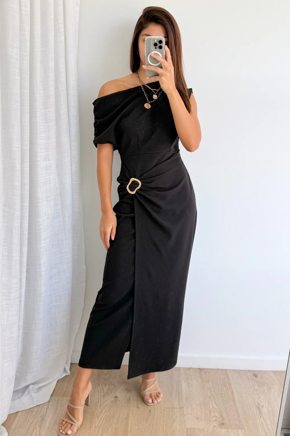 Sabina Maxi Dress - Black - Image 5