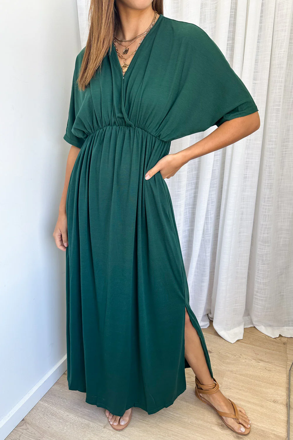 Sabrina Dress -  Emerald Green - Image 3