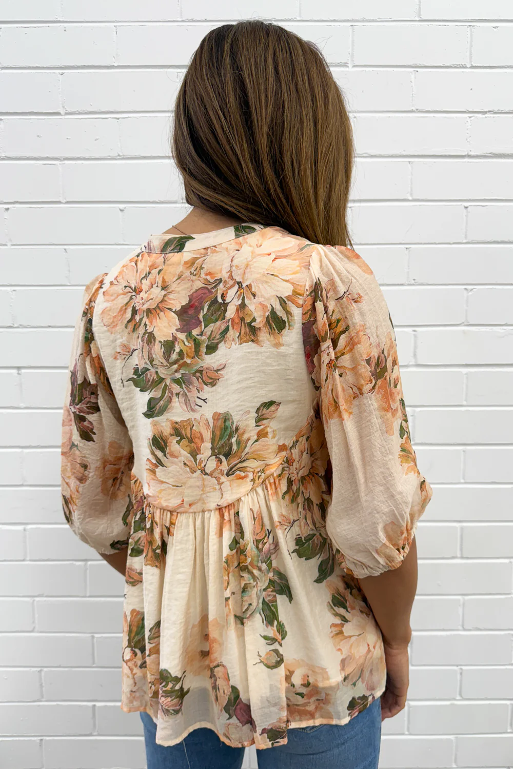 Sara Blouse - Peach Floral - Image 7