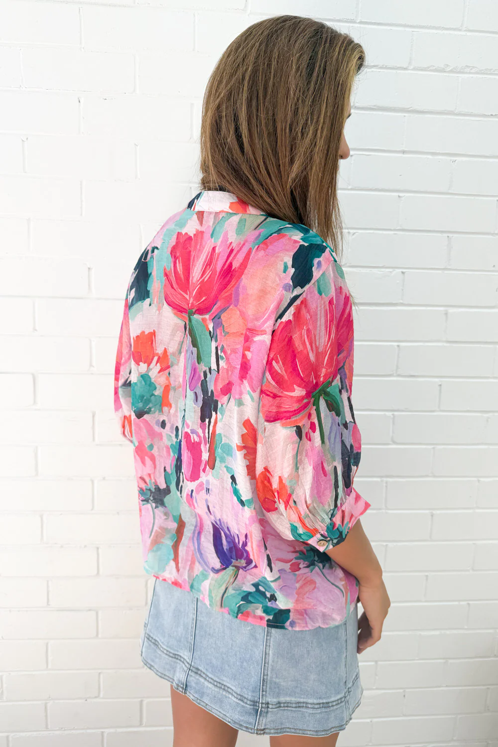Savannah Blouse  - Hot Pink - Image 7