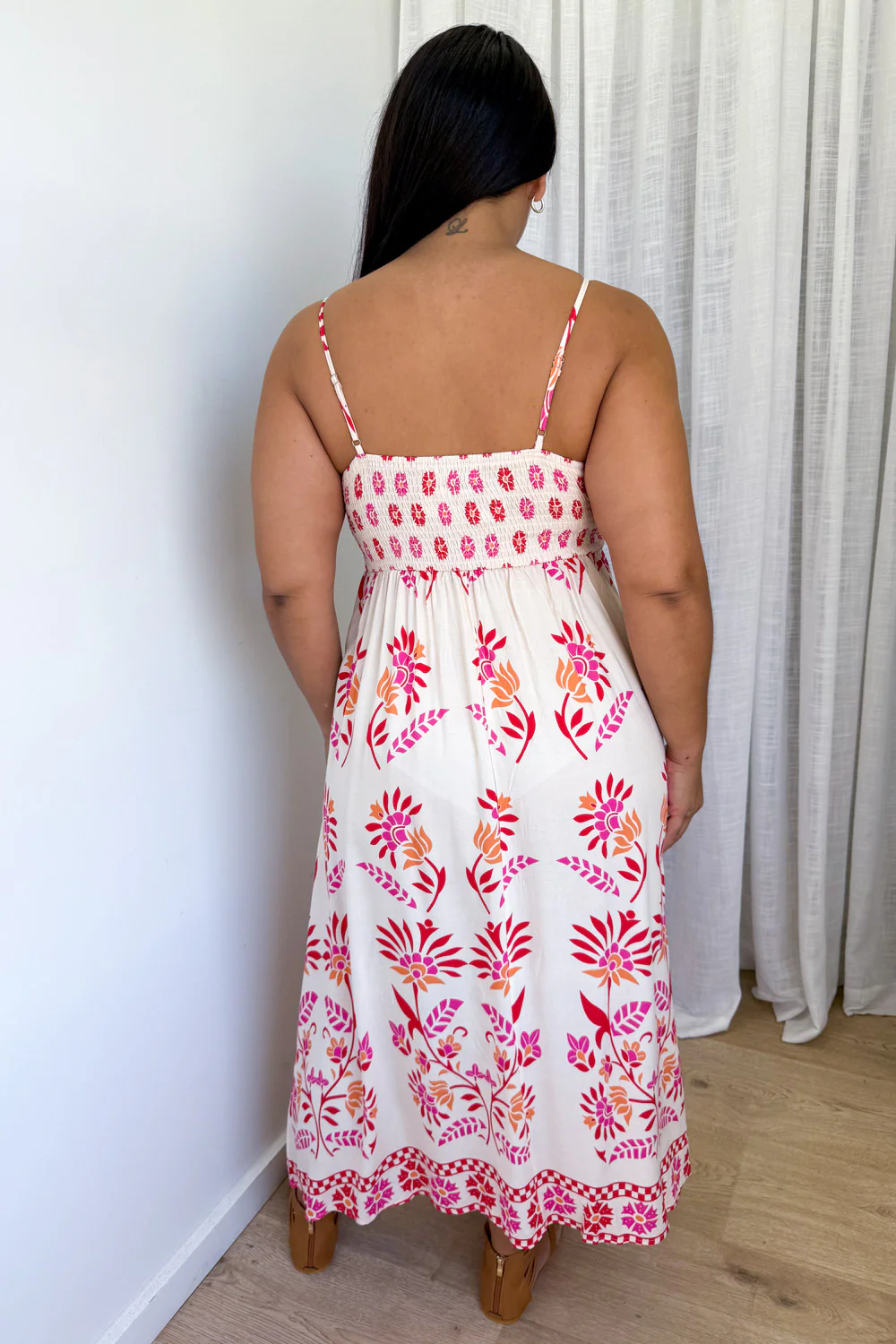 Saylor Dress - Pink Border Floral - Image 12