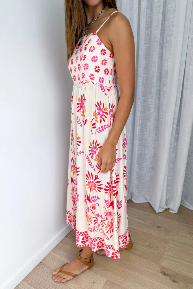 Saylor Dress - Pink Border Floral - Image 4