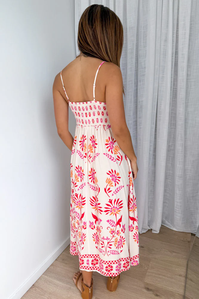 Saylor Dress - Pink Border Floral - Image 6