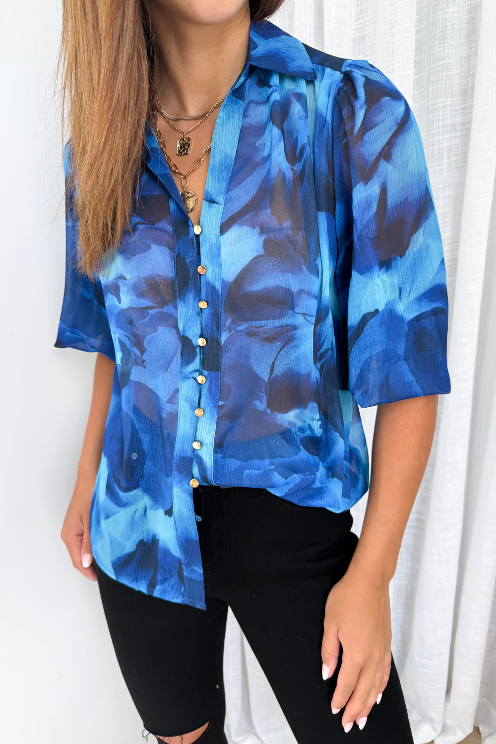 Sian Shirt - Blue - Image 8