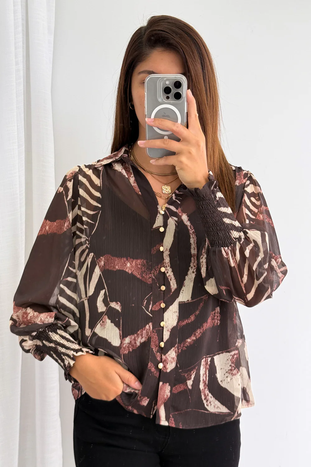 Sian Shirt - Chocolate Zebra - Image 9