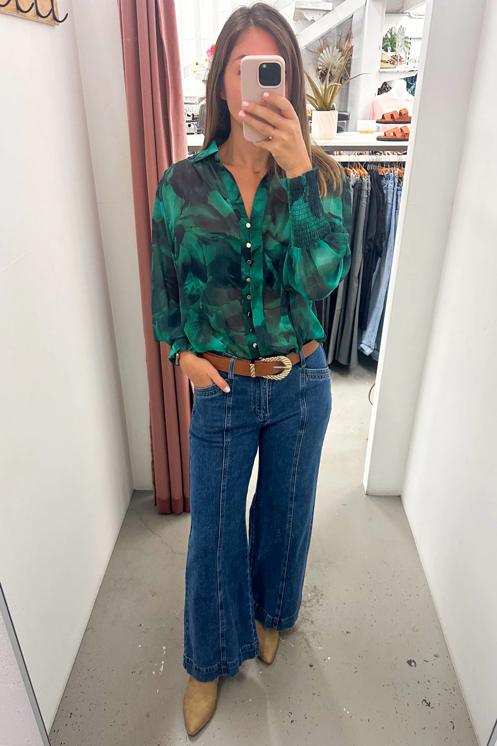 Sian Shirt - Forest Green - Image 11
