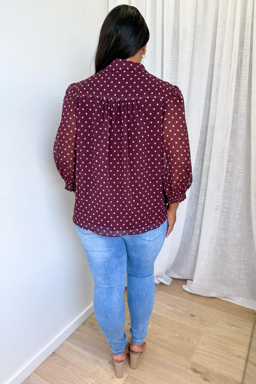 Siani Shirt - Pink Wine Spot - Image 13