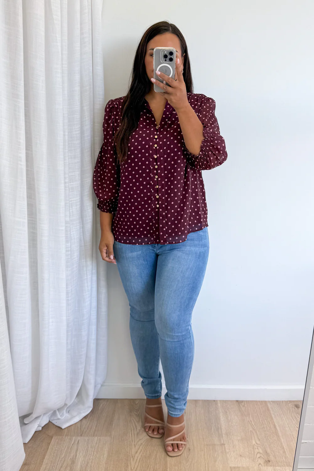 Siani Shirt - Pink Wine Spot - Image 14