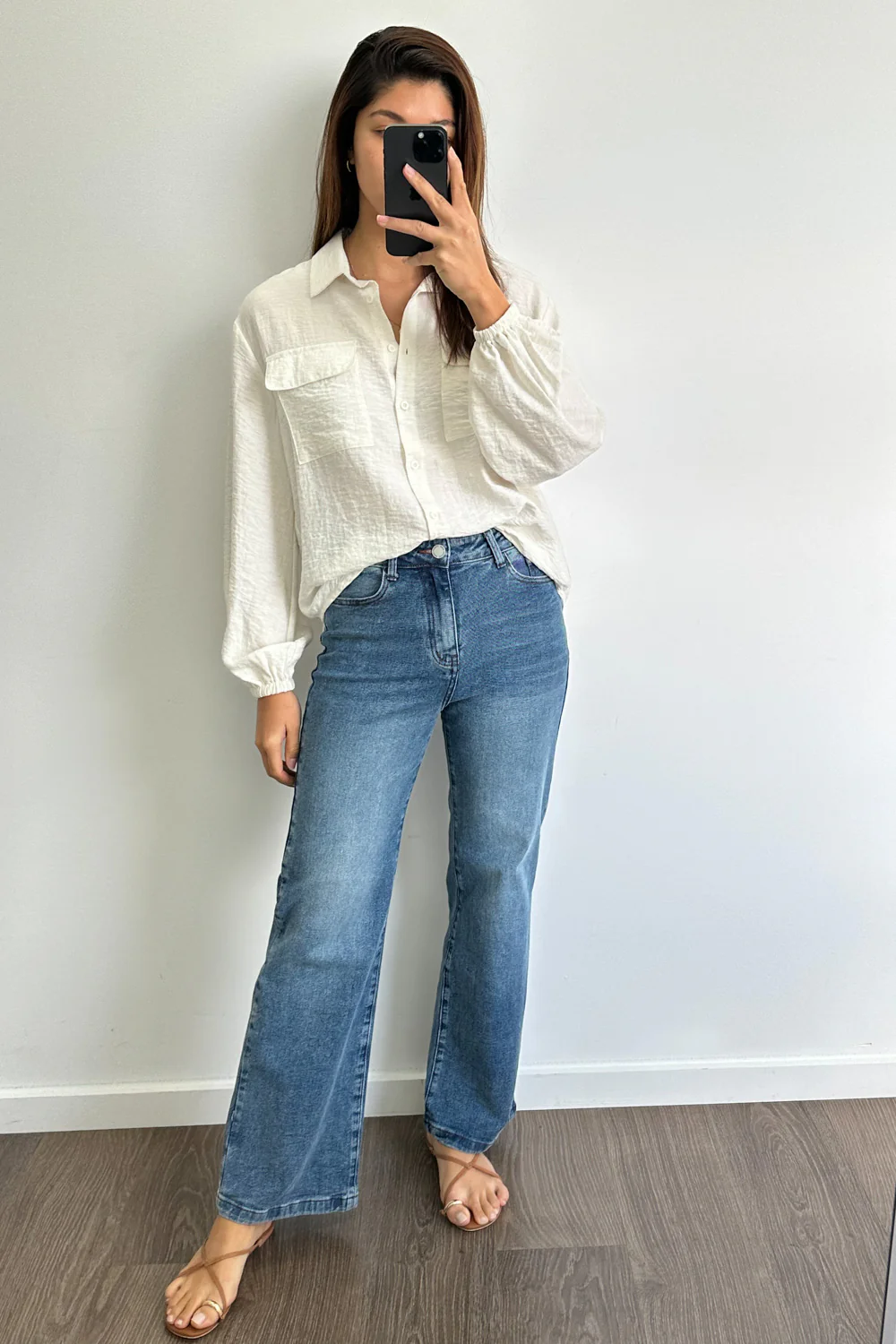 Sloane Straight Leg Jeans - Mid Denim - Image 5
