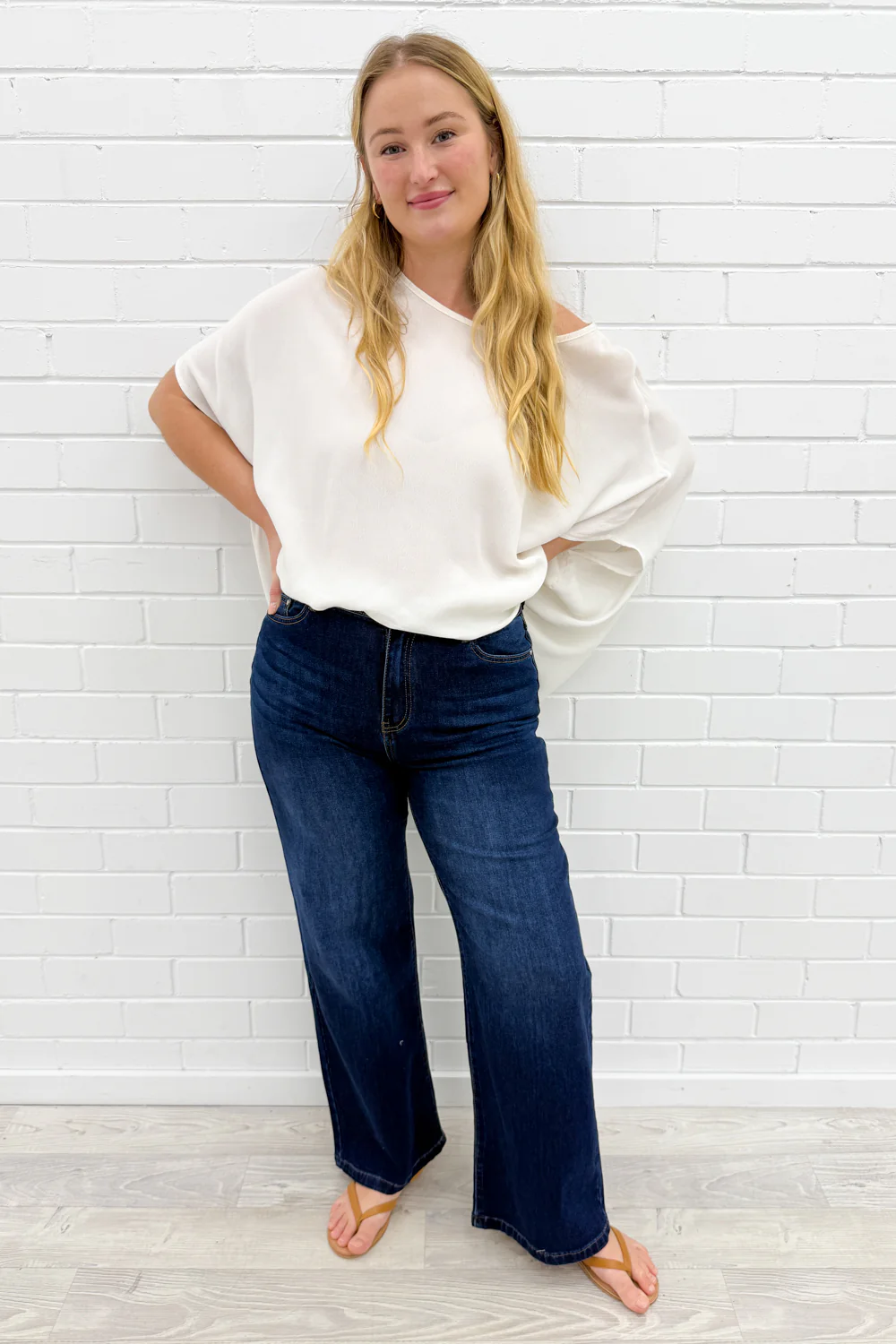 Sloane Straight Leg Jeans - Dark Denim - Image 5