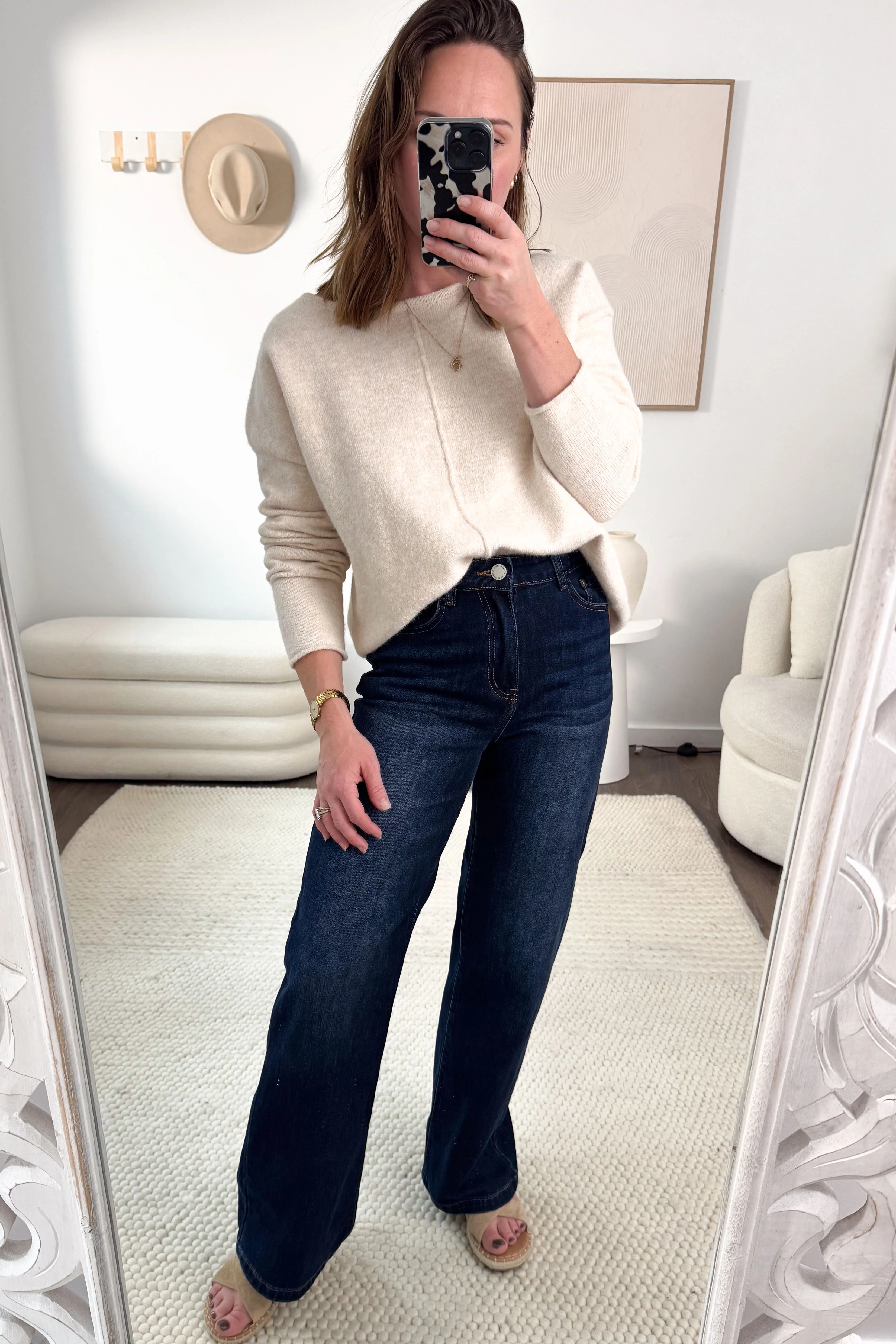 Sloane Straight Leg Jeans - Dark Denim - Image 12