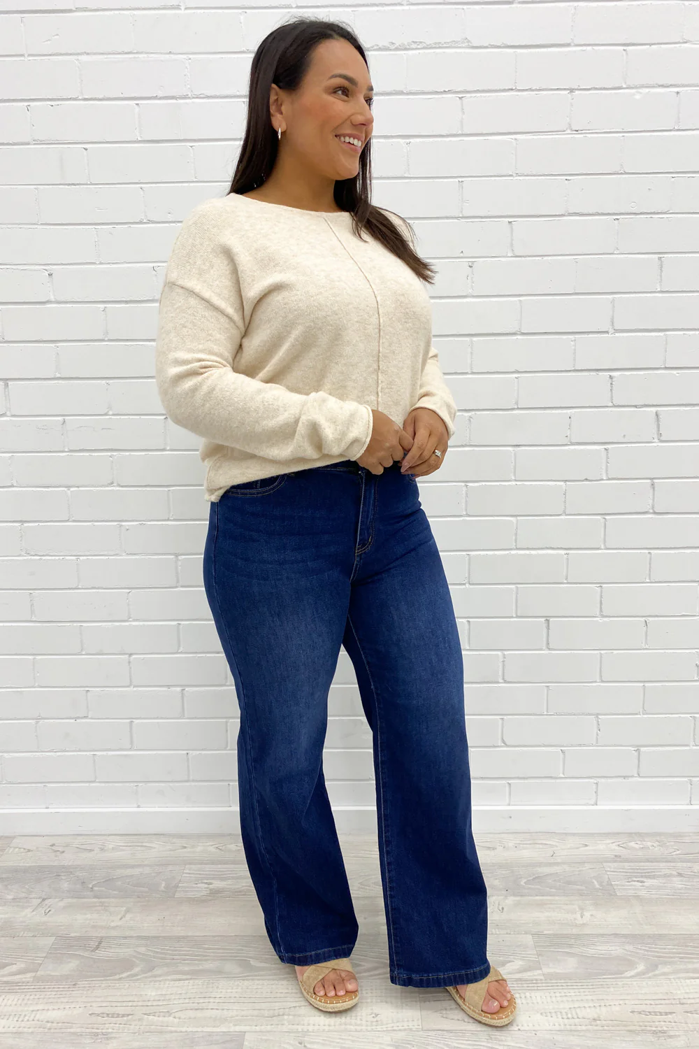 Sloane Straight Leg Jeans - Dark Denim - Image 14