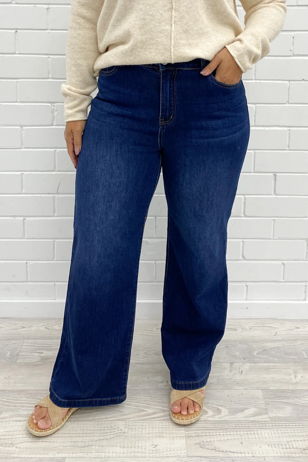 Sloane Straight Leg Jeans - Dark Denim - Image 15