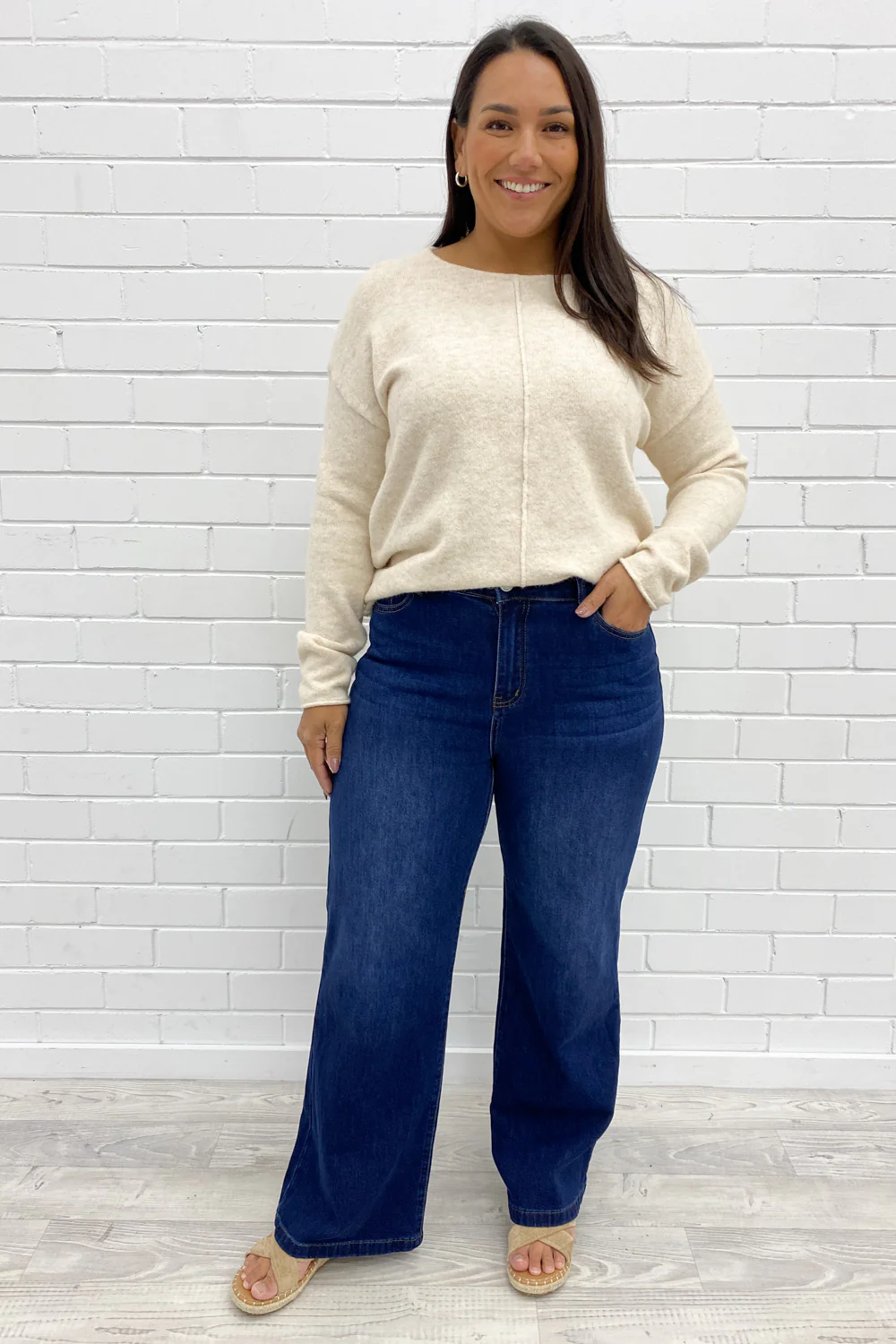 Sloane Straight Leg Jeans - Dark Denim - Image 16
