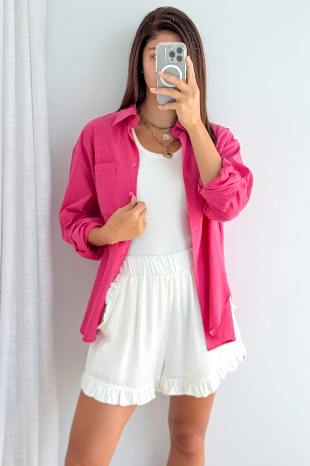 Sol Shirt - Fuchsia Stripe - Image 10