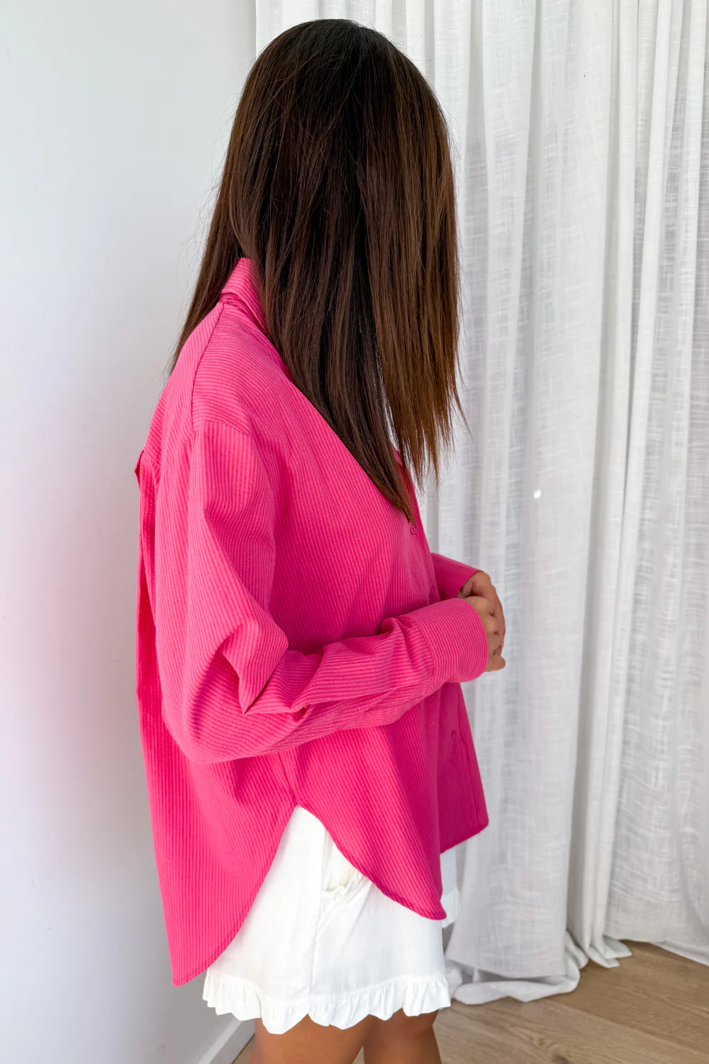 Sol Shirt - Fuchsia Stripe - Image 8