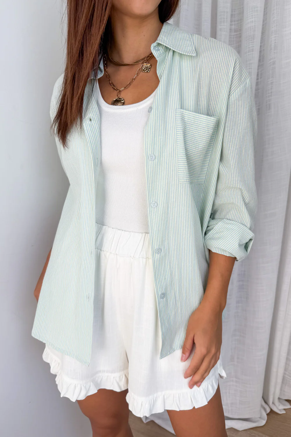 Sol Shirt - Mint Stripe - Image 3