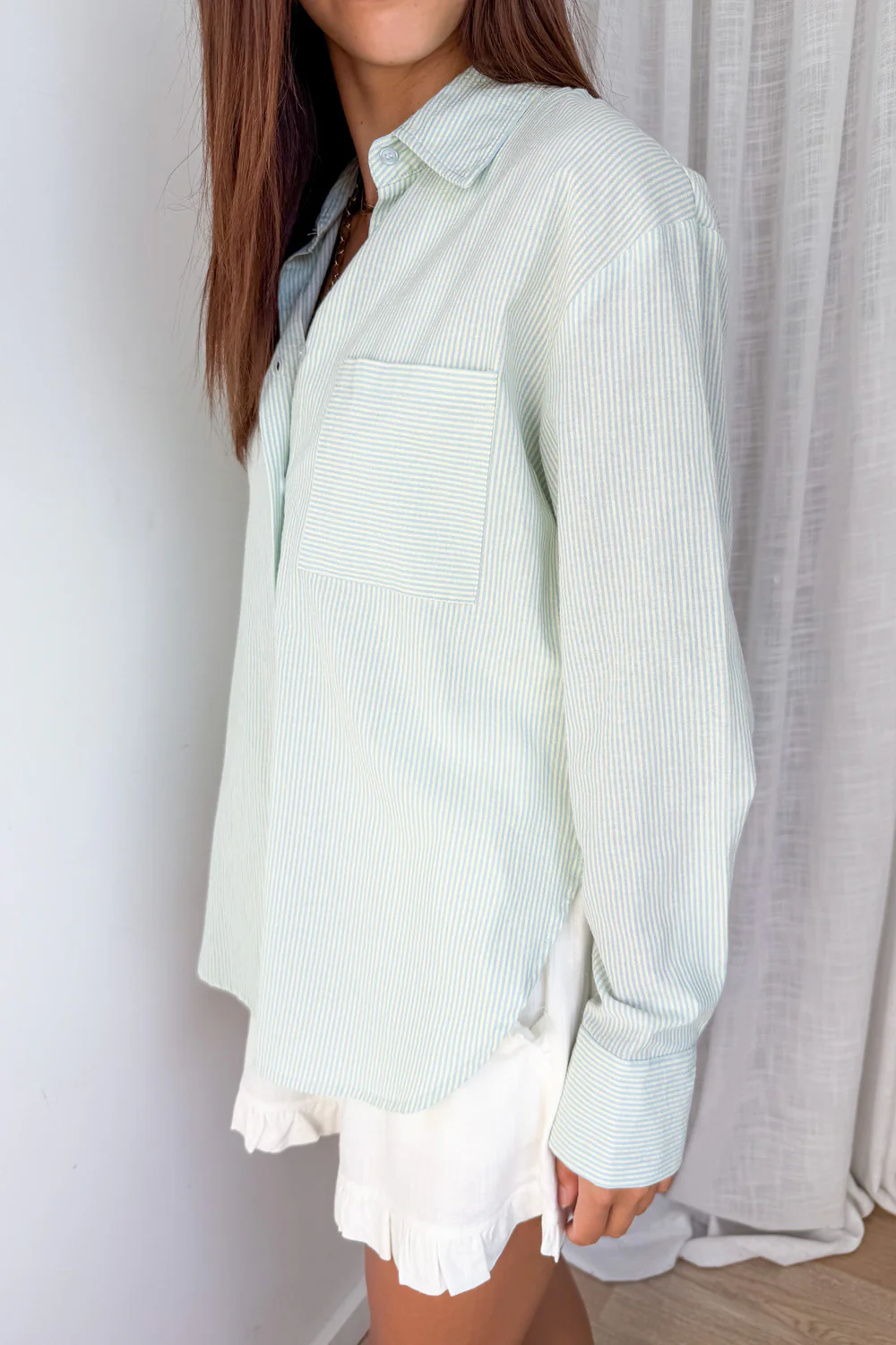 Sol Shirt - Mint Stripe - Image 6