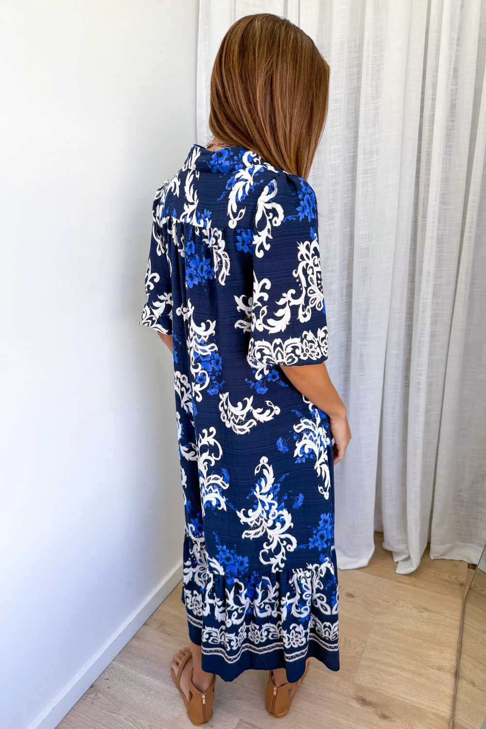 Solene Vale Dress - Navy Boho - Image 5