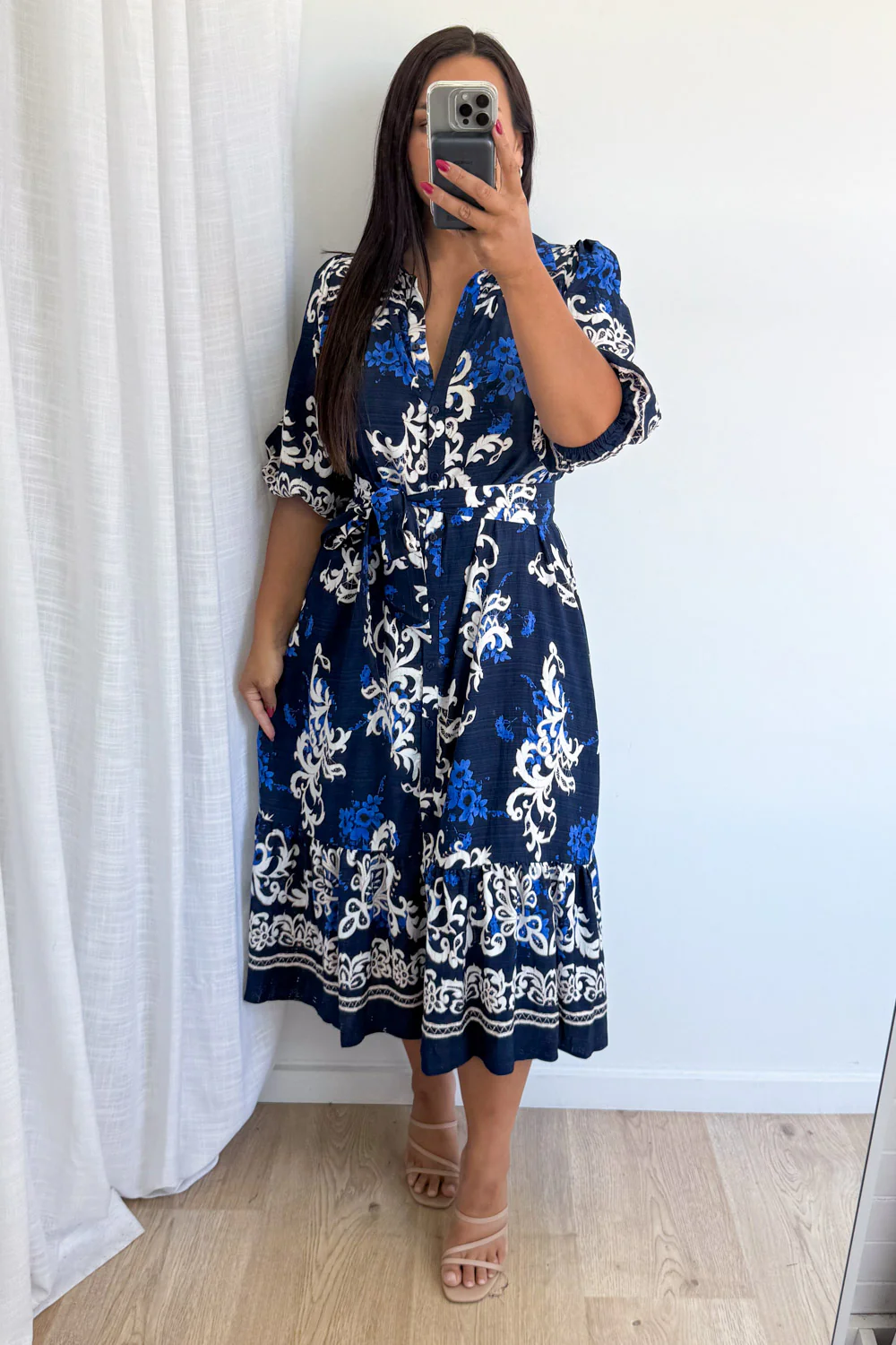 Solene Vale Dress - Navy Boho - Image 7