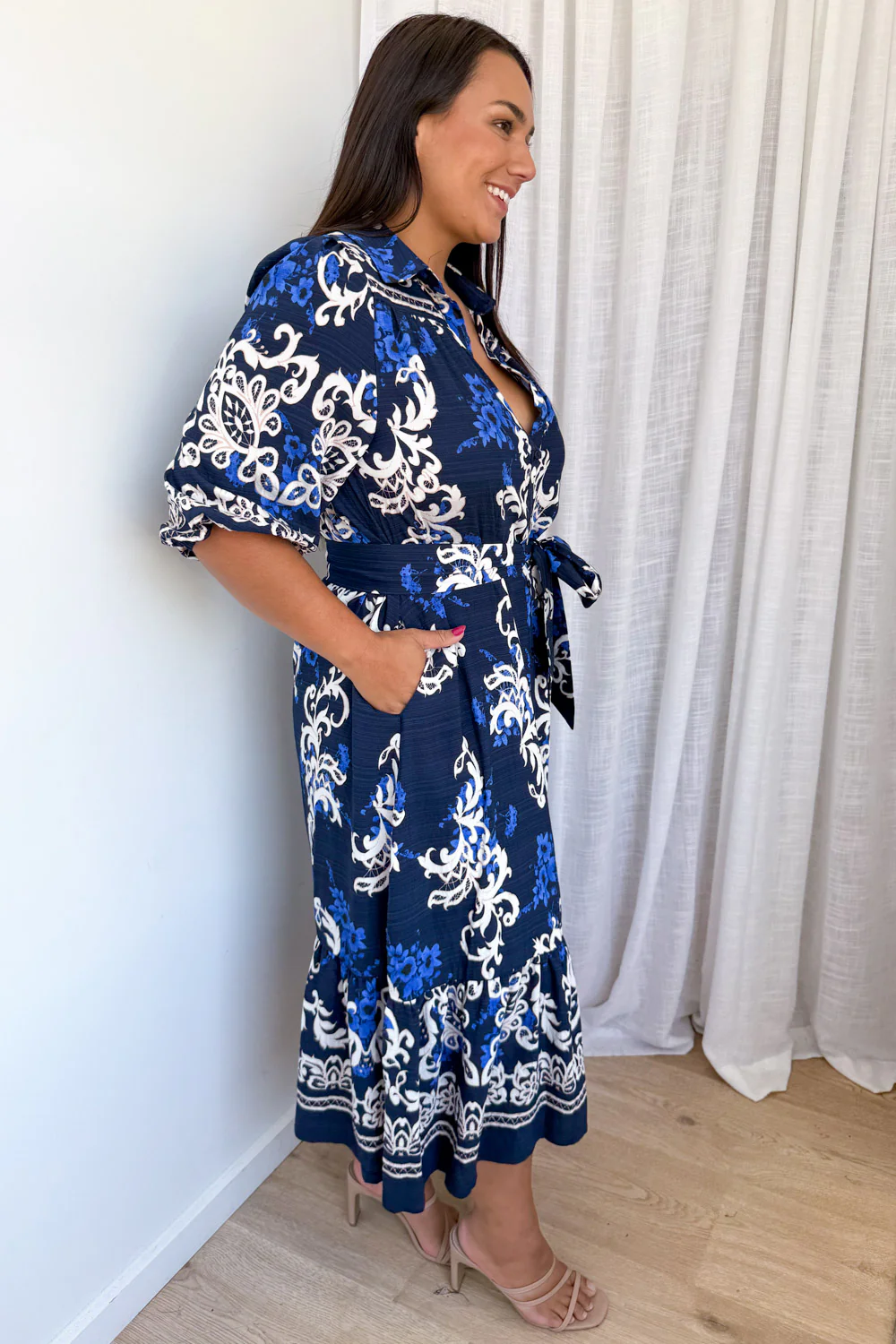 Solene Vale Dress - Navy Boho - Image 9