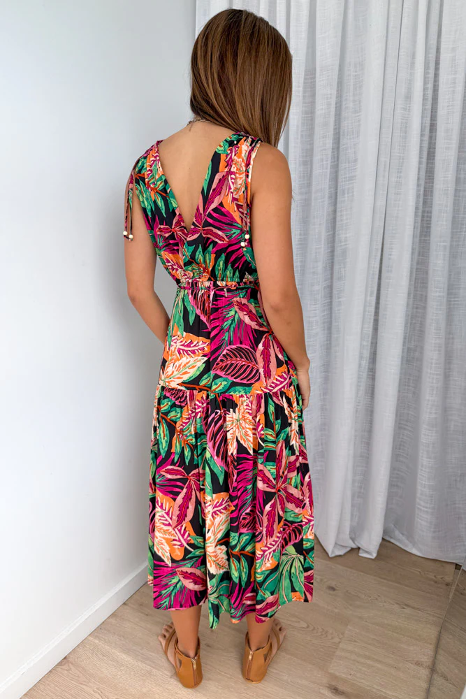 Solenne Dress - Pink Multi Tropical - Image 5
