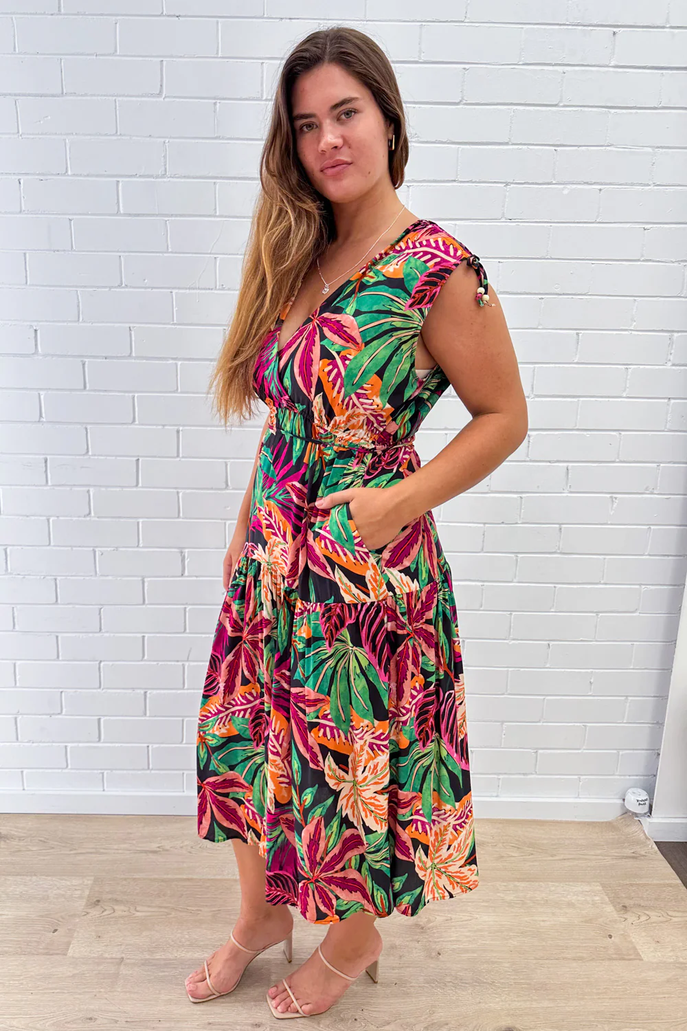 Solenne Dress - Pink Multi Tropical - Image 10