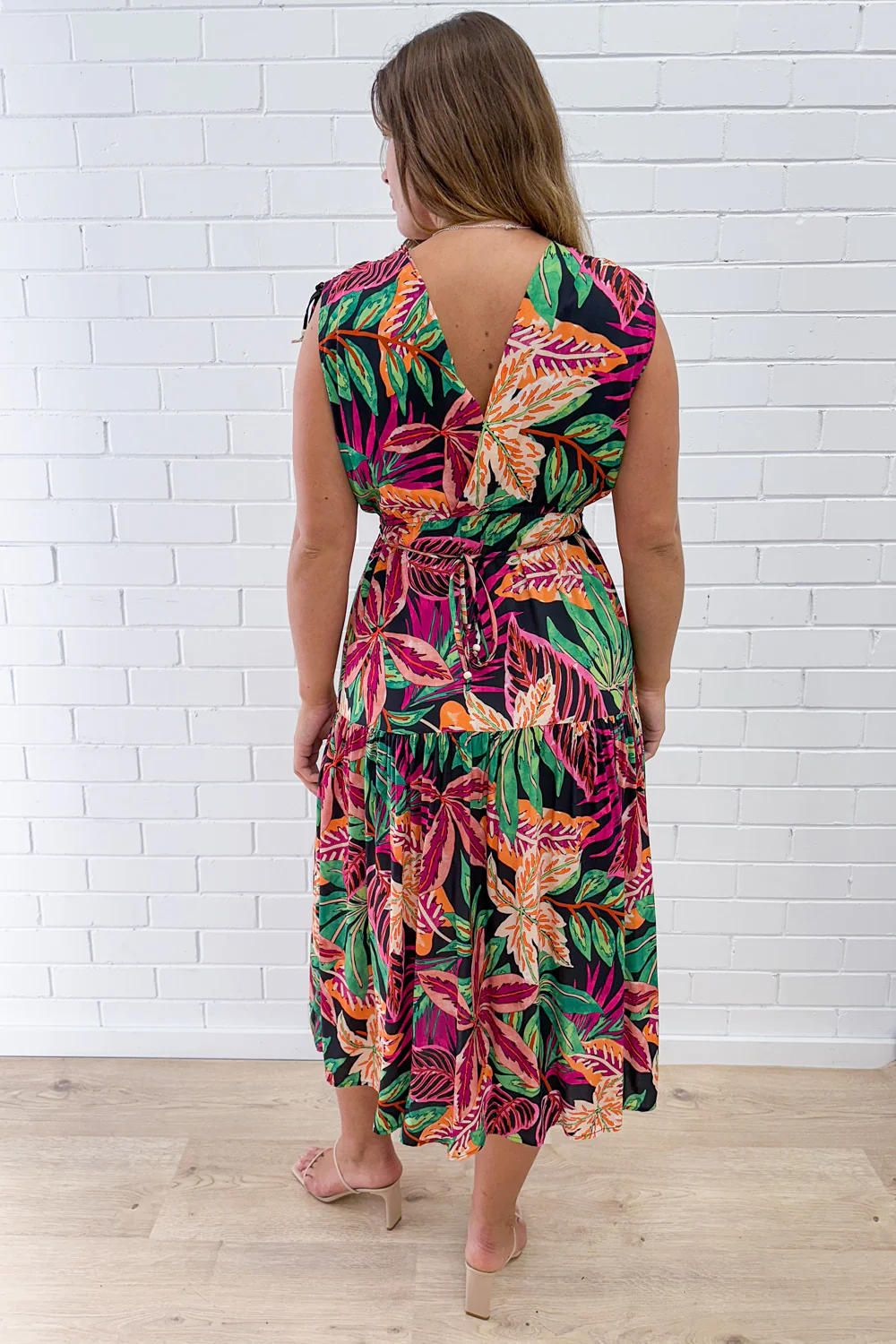 Solenne Dress - Pink Multi Tropical - Image 11