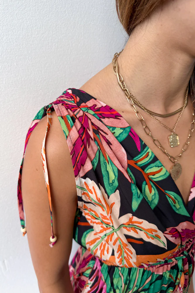Solenne Dress - Pink Multi Tropical - Image 6