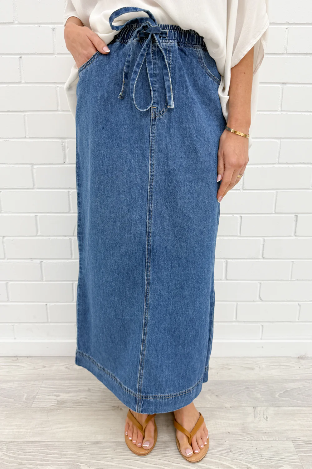 Sonya Denim Maxi Skirt - Image 12
