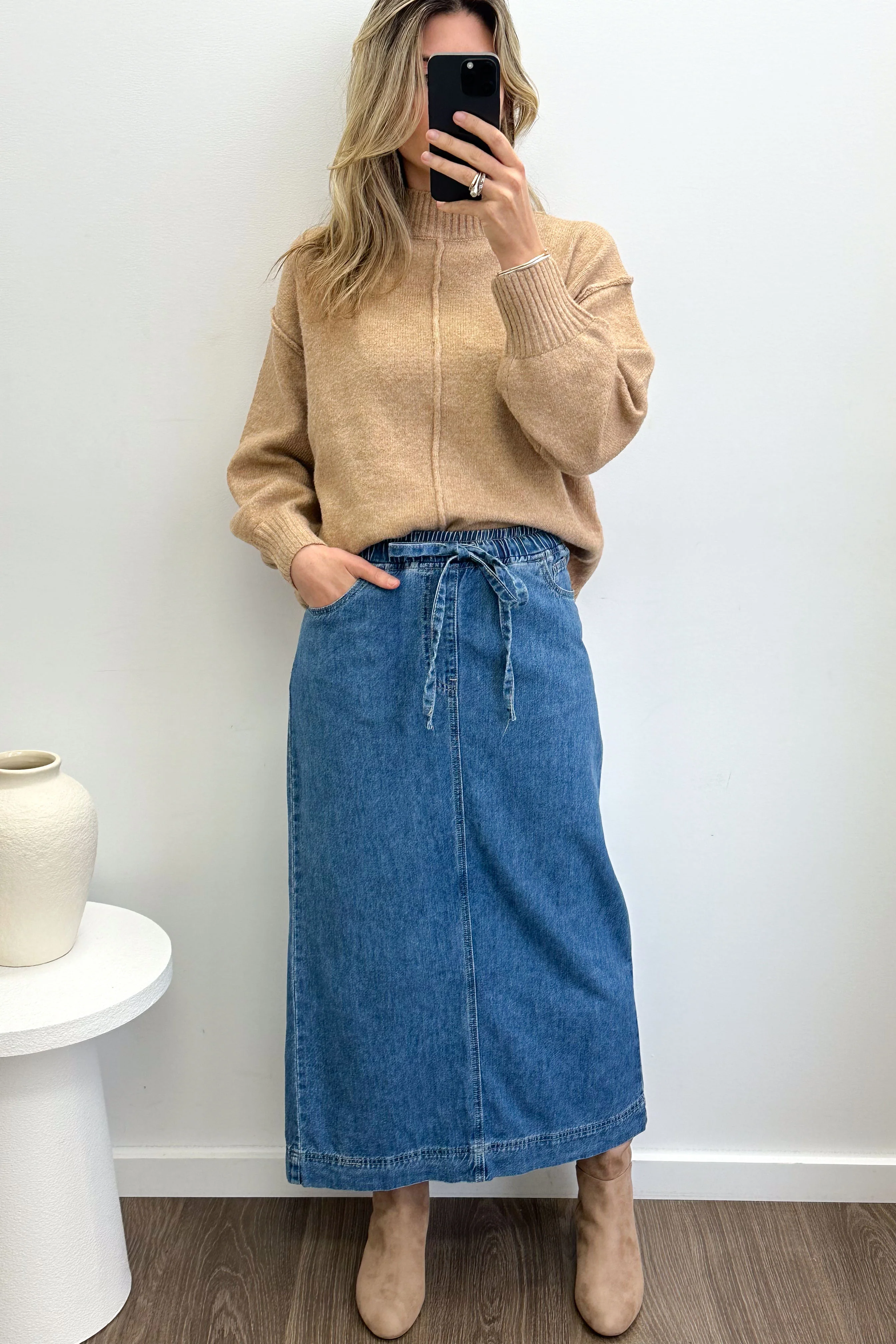 Sonya Denim Maxi Skirt - Image 15