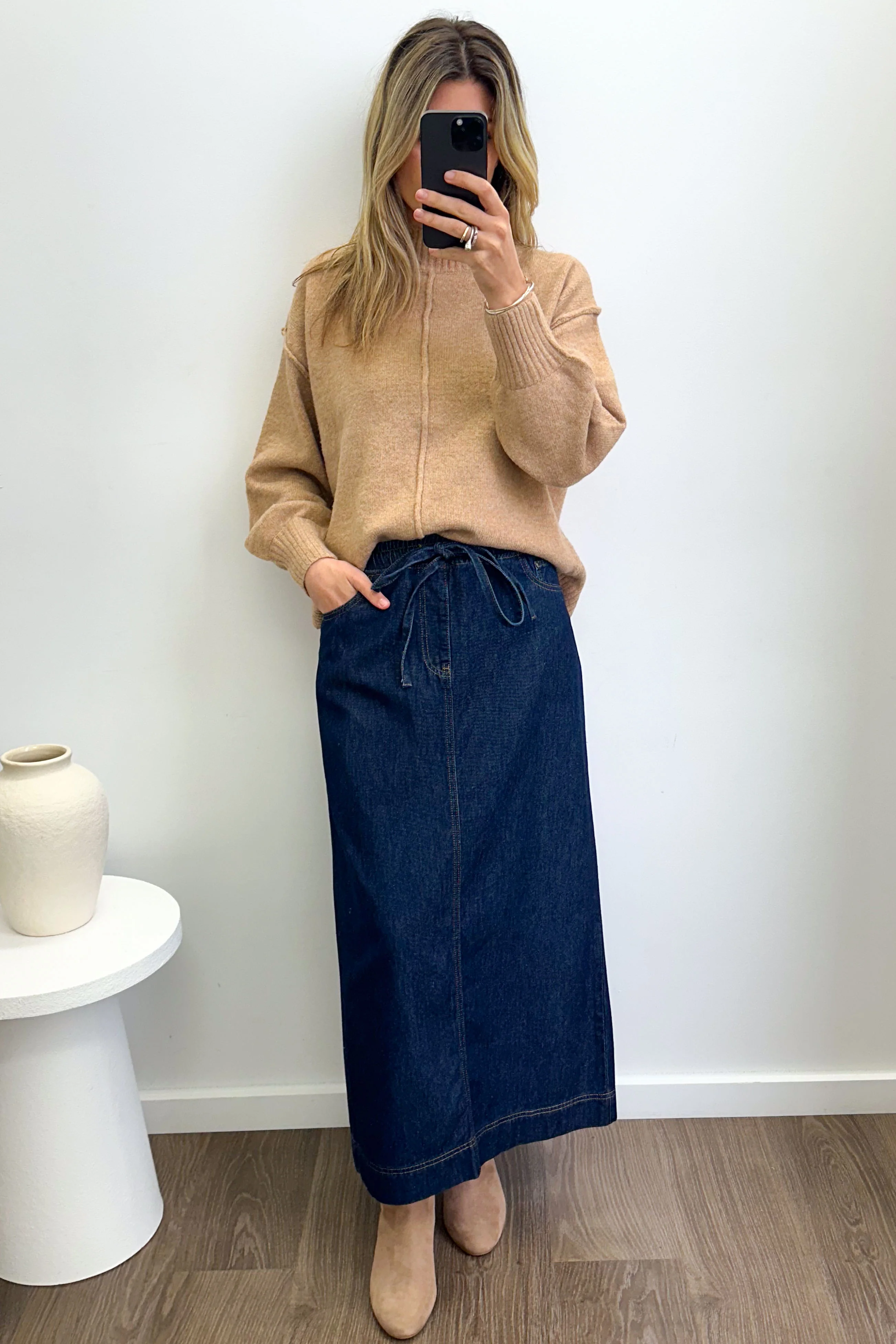 Sonya Denim Maxi Skirt - Image 7