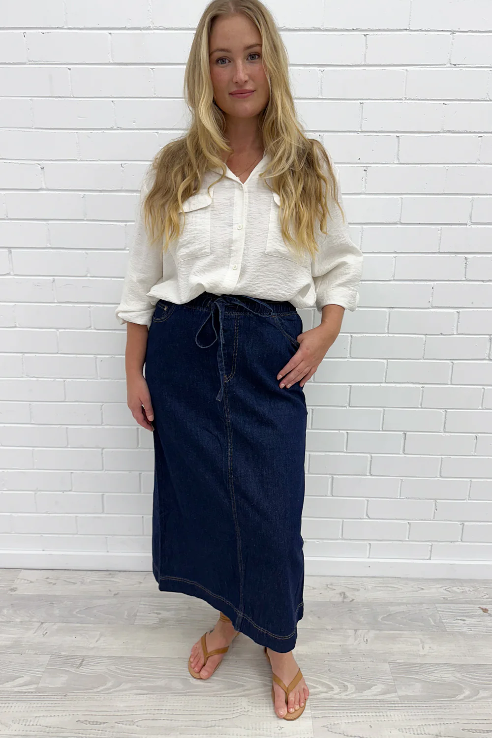 Sonya Denim Maxi Skirt - Image 8