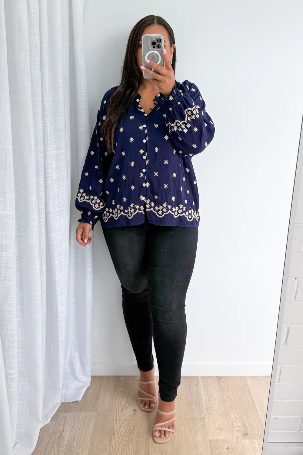 Sophie Blouse - Navy Boho - Image 10
