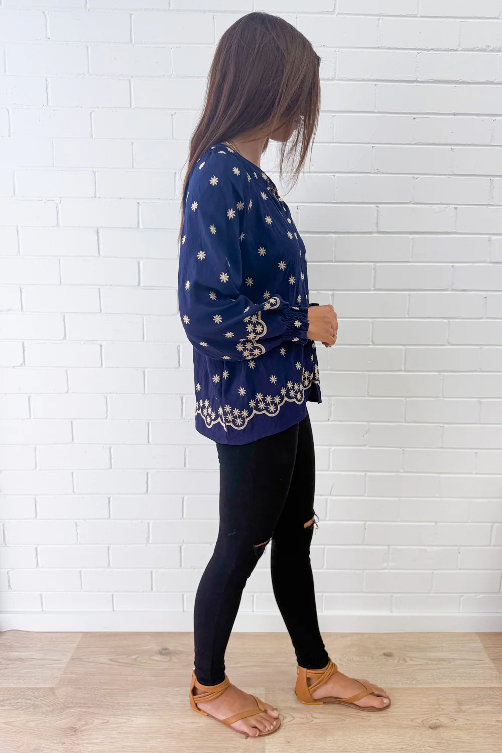 Sophie Blouse - Navy Boho - Image 2